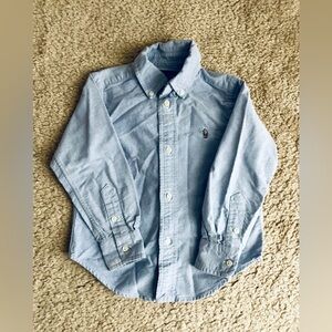Toddler Ralph Lauren Sky Blue Button Down Shirt - New w/o Tag 2T
